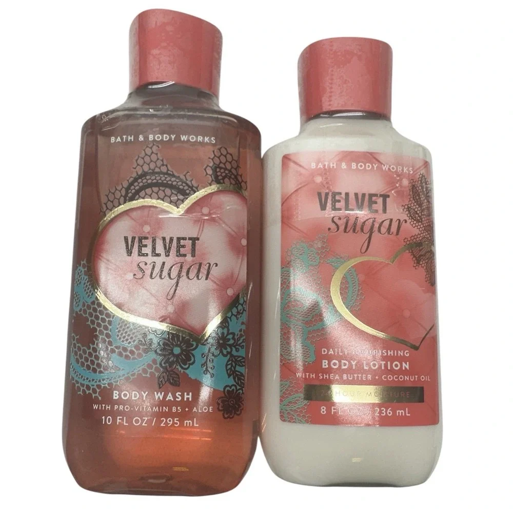 Bath & Body Works - Velvet Sugar Body Cream & Body‎ Wash - 2pc Set- Summer Scent